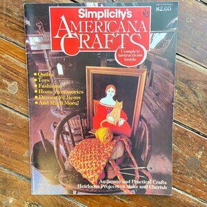 Vintage 1980 Simplicity Americana Crafts Patterns Book Sewing Tole Painting